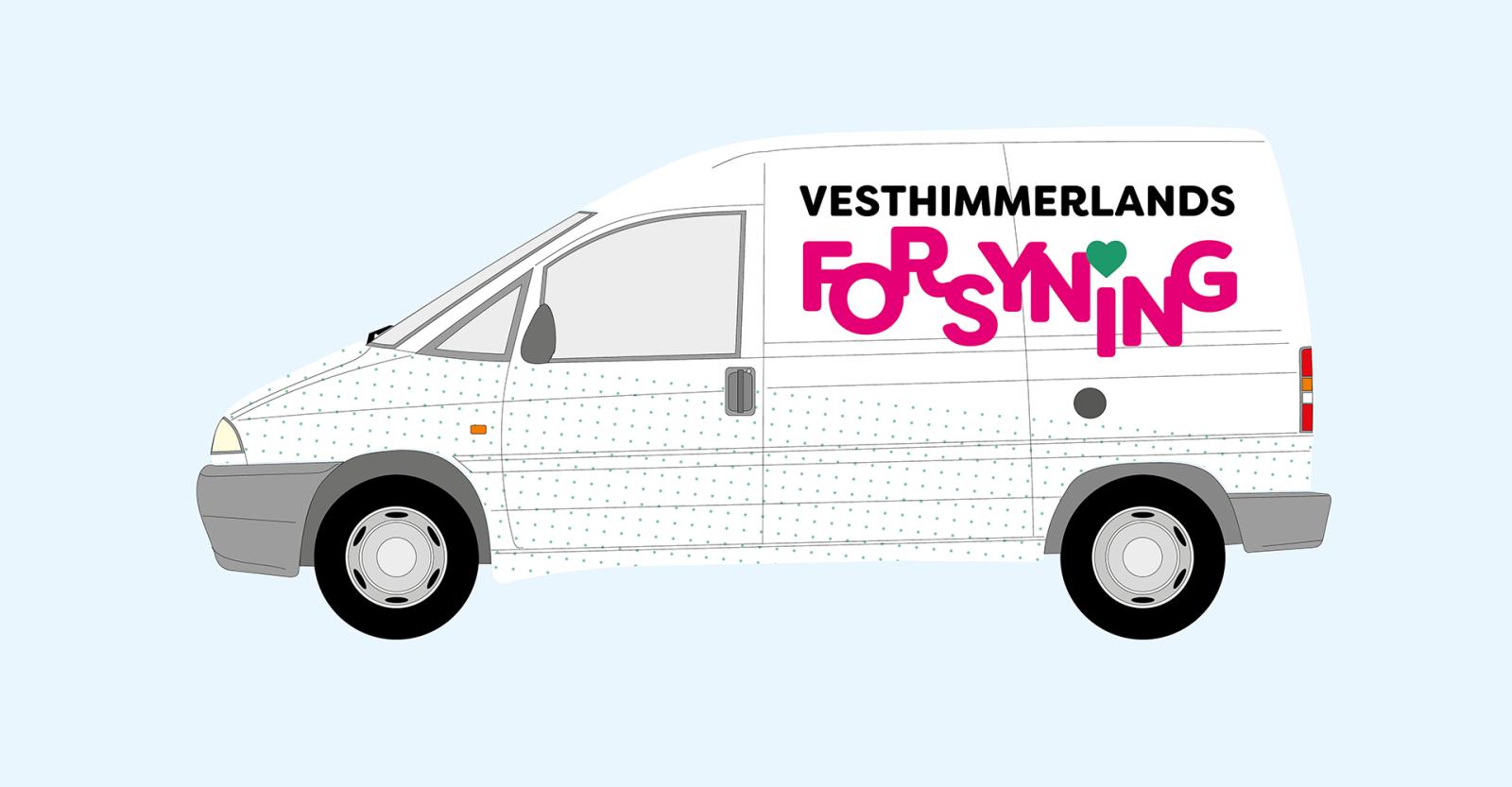 Det lyserøde logo i Vesthimmerland