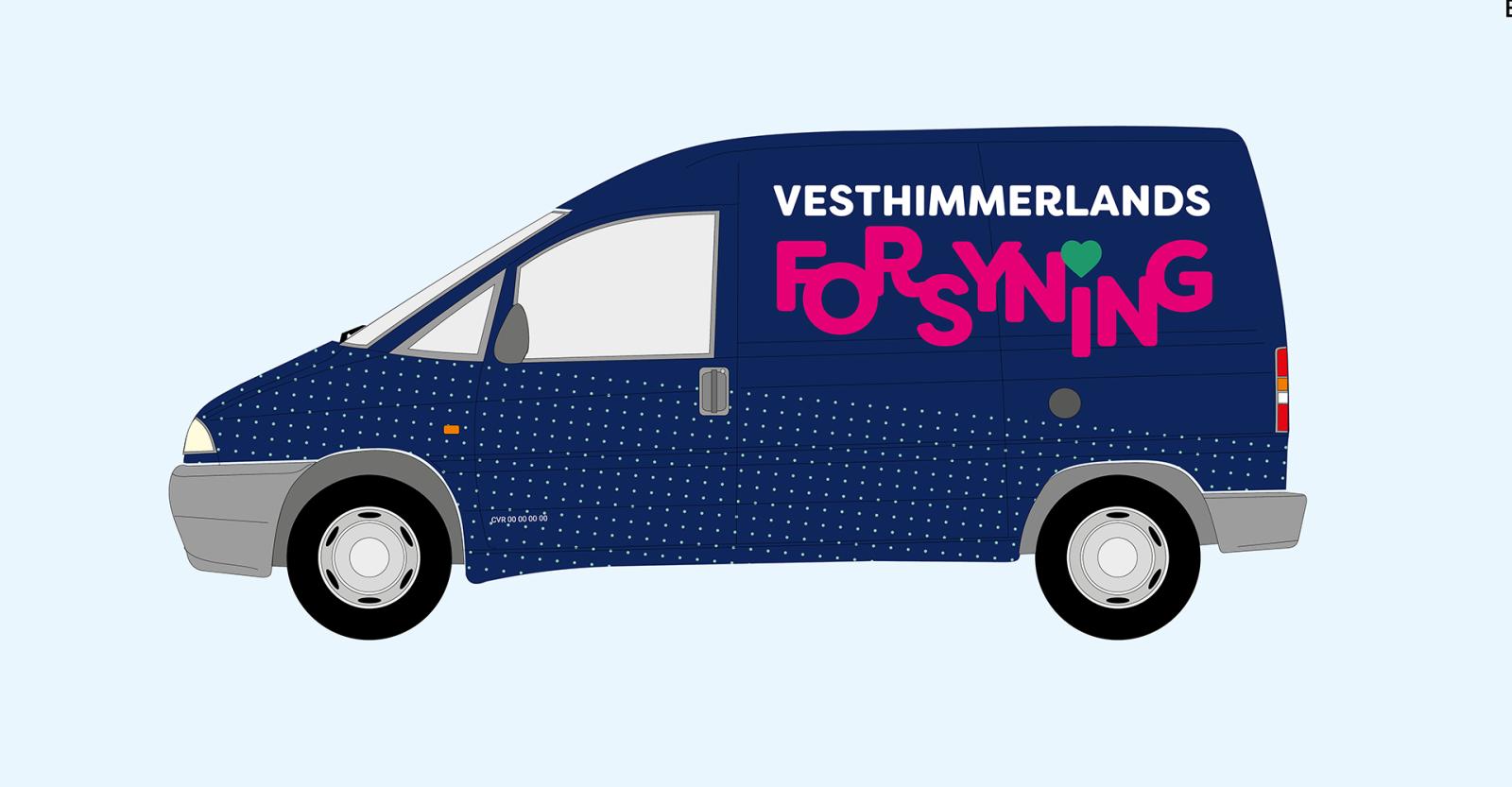 Det lyserøde logo i Vesthimmerland